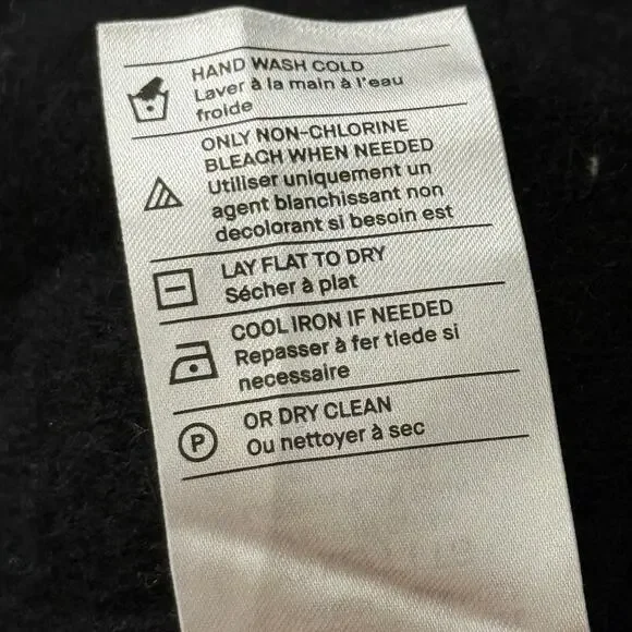 VINCE Women's Wool Blend Long Sleeve Belted Cardigan Sweater Black XXXL Knit - Picture 5 of 5